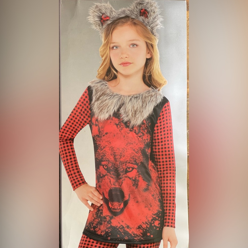Party City Storybook Dark Riding Hood Costume - Red and Black
